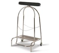 JVD - Porte-Sac 110L en Inox 18/0 - Poubelle de cuisine professionnelle - Collecteur de déchets pour cuisine, restauration et espaces professionnels - Pratique, robuste et hygiénique