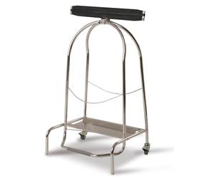 JVD - Porte-Sac 110L en Inox 18/0 - Poubelle de cuisine professionnelle - Collecteur de déchets pour cuisine, restauration et espaces professionnels - Pratique, robuste et hygiénique