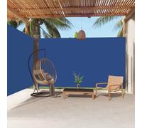 JvFbjLF Auvent latéral rétractable Bleu, auvent Manuel de terrasse, auvent de Jardin, auvent de belvédère
