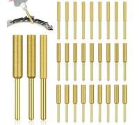 JVHLOV 30 Pièces Lime à Pierre en Diamant pour Tronçonneuse, 3 Tailles | Affûteur de chaîne de tronçonneuse en 4,0 mm, 4,8 mm et 5,5 mm, idéal pour l’affûtage et le ponçage