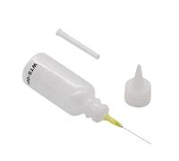 Jvjggag Applicateur de pointe de précision, flacon d'huile à aiguille, design compte-gouttes, anti-fuite, contrôle fin, pour travaux manuels électroniques, 15 x 3 cm, transparent, 1 pièce, 50 ml, 10 g