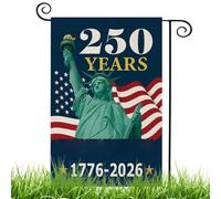 Jvjggag Drapeaux De Jardin Patriotiques,Bannière Porche 250e Anniversaire USA - Bannière Décorative De Jardin 30 x 45 cm,Pour Propriétaires Anciens Combattants 4 Juillet Porche Cour Arrière Pelouse