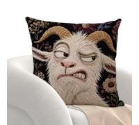 Jvjggag Taies d'oreiller 45 x 45 cm Imprimé animal Décorations douces | Housses de coussin en forme de chèvre pour canapé, salon, vacances, ferme, intérieur et chambre à coucher