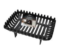 JVL Arden 16" Grille à Charbon en Fonte Noir, 37 x 27 x 16 cm