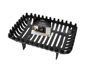 JVL Arden 16" Grille à Charbon en Fonte Noir, 37 x 27 x 16 cm