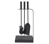 JVL Belmont Contemporain Serviteur Curve Ensemble d'outils, Acier, Noir, 23 x 15 x 45 cm