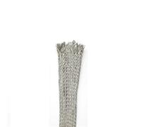 JWOO Câble de Signal de Blindage à Gaine métallique Extensible de 2 à 28 mm avec Gaine tressée en cuivre étamé de 1/5 m, W*L(Silver,8MM*5M)
