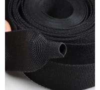JWOO Gaine de câble tressée thermorétractable de 6 à 100 mm de diamètre, Gaine de Protection Ignifuge for Fil Pet, Organisateur de Ligne Automatique, ID*L(Black,100MM*1M)