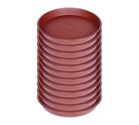 JWQFBC 12 Pièces Plateau pour Plantes Receveur d'eau Soucoupe Pot de Fleurs Plateau Rond en Polypropylène Adapté pour Fenêtre Chambre Cuisine Bureau Intérieu, Rouge