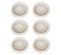 JWQFBC 6 Pièces Soucoupes Plantes Plateau Pot Rond Soucoupe Fleur Plastique Polypropylène Fonction Drainage Onde Convient pour Maison Bureau Balcon Plantes I, Blanc, S
