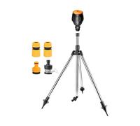 JWQFBC Arroseur Rotatif avec Trépied et Raccord Rapide 1/2 Pouce. Arroseur Télescopique de 53 Cm à 90 Cm. Idéal pour Se Rafraîchir par Temps Chaud.