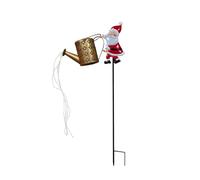 JWQFBC Arrosoir Solaire Père Noël, Décoration de Jardin Extérieur, Père Noël Solaire