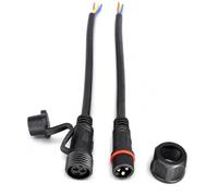 JWQFBC Connecteur Électrique Étanche IP68 à Vis, Noir 3 fils 0,5 mm² | Joint d'étanchéité, Connecteur extérieur, Véhicules électriques, Pour amateurs éclairés