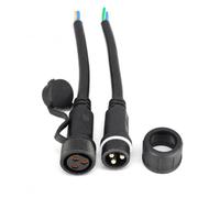 JWQFBC Connecteur Électrique Étanche IP68 à Vis, Noir 3 fils 2,5 mm² | Joint d'étanchéité, Connecteur extérieur, Véhicules électriques, Pour amateurs éclairés
