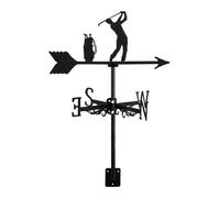 JWQFBC Décorative en Fer Forgé en Forme de Piquet de Golf, Instrument de Mesure de La Direction du Vent pour Dômes