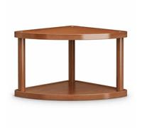 JWQFBC Étagère d’Angle en Bambou, Étagère d'angle 2 Niveaux | Structure ouverte, Étagère pour verrerie, Rangement s cosmétiques, Pour les esthéticiennes
