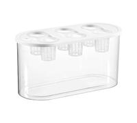 JWQFBC Growing Hydroponique Rectangulaire avec 6 Trous Boîte à Plantes Outil de Culture Horticole Récipient de Plantation Transparence pour Cultivati, Blanc