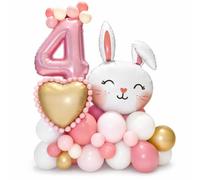 JWQFBC Kit ballon lapin pour décoration fête d'anniversaire et Pâques, ensemble ballons gonflables pour fête d'enfant