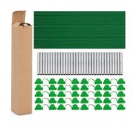 JWQFBC Kit d' Jardin pour Potager et Tunnel Jardin - Arche Protection pour Plantes, Kit Tunnel de 6 pièces, 36 tiges en Fibre de Verre de 7mm/43cm, 30 Tubes galvanisés, 18 Pinces à Film