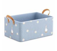 JWQFBC Panier Rangement Pliable, Armature Acier , Petit canard bleu avec cadre acier