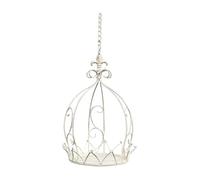 JWQFBC Pot de Fleurs Suspendu en Forme de Couronne, Facile à Monter, Idéal pour Les Vérandas et Autres Espaces Extérieurs. Dimensions : 25 X 35 Cm, Blanc