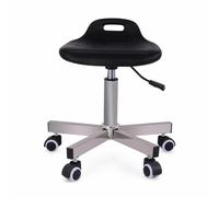 JWQFBC Tabouret d'atelier pivotant à roulettes pour Laboratoire et Salle Blanche, pour ssin - pour Artiste, Moderne avec Tube carré 304, Dossier et roulettes