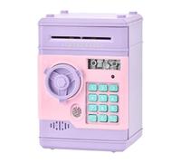 JWQFBC Tirelire électronique En Forme de Cochon - Distributeur Automatique de Billets - Jouet éducatif pour Enfants de 3 à 8 Ans, Mauve Rose
