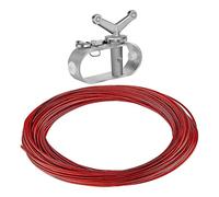 JWQFBC Treuil de Câble pour Piscine Système de Treuil Kit D'Aluminium Fil Recouvert Thermocollé Durée de Vie Longue Résistant Aux Débris Adapté pour, 100 Pieds