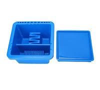 Jwthee Basin à usage multi-usage, nettoyeur à pinceau carré en plastique en plastique Nettoyant pour les peintures à base d'acrylique, d'aquarelle et d'eau
