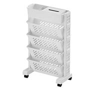 Jwthee Bidacteur Mobile à 5 Niveaux, étagère de Stockage de Rack de Livres Mobile, Chariot d'organisateur de dossiers de fichiers Mobiles avec Roues pour Le Bureau d'étude à Domicile du (6 Couches)