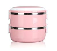 Jwthee Boîte repas thermique chauffante empilable en acier inoxydable 304, bento isolé compartimenté, contenant alimentaire pratique pour adulte, boîte de conservation des repas et collations