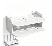 Jwthee Étagères flottantes pour Centre de Divertissement, Double étagère Flottante, étagère Murale pour TV, étagère Flottante pour projecteur, étagère de routeur, étagère Murale