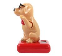 Jwthee Figurine de Chien à Bras agitant à énergie Solaire, Chien Mignon agitant Le Tableau de Bord de Voiture, Statue de Chiens agitants avec Bras oscillant,Chiens balançoire à énergie Solaire