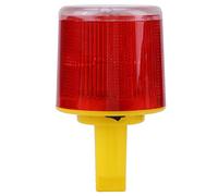 Jwthee Lot de 2 voyants d'avertissement stroboscopiques solaires à LED, lampe d'alarme d'urgence à 360 degrés, étanche à l'eau, pour quai de bateau, route, lumière rouge marine pour la