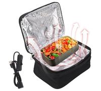 Jwthee Micro-ondes portable pour le camping, boîte à lunch chauffante électrique, four portable, chauffe-plats, alimenté par USB, boîte à lunch pour le camping, repas-partage une alimentation 5 V 2 A