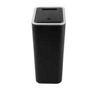 Jwthee Poubelle de salle de bain, poubelle de salle de bain mince avec couvercle supérieur à pression, petite poubelle de cuisine moderne, poubelle pour salle de bain, chambre à coucher (Noir)