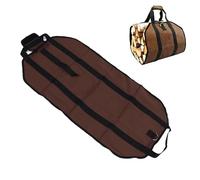 Jwthee Sac de Transport de Bois de Chauffage en Toile cirée, Sac fourre-Tout de Transport de bûches, Support de Bois de Chauffage de 22 x 18 Pouces, Porte-bûches de Chauffage Pliable,