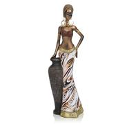 Jwthee Sculpture décorative, Sculpture de Femmes africaines, Belle Figurine de Dame, Ornements de Bureau, décorations de Statue de Femme, décoration pour Bureau, Voiture, Maison (G04173A)
