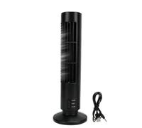 Jwthee Ventilateur tour noir sans pales à faible bruit avec 2 vitesses réglables, ventilateur silencieux sans pales, ventilateur de sol compact pour chambre à coucher, bureau, maison,