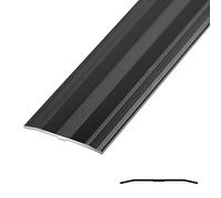 JXNVHJ Bande De Transition De Sol en Aluminium - Largeur 6 Cm Barre De Seuil Profilé De Transition, Disponible en Plusieurs Finitions(Black,130cm)