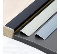 JXNVHJ Barre De Seuil, Bande De Transition De Sol, Moulure De Bordure De Porte, Profilé De Transition pour Carrelage, Bois, Joint De Stratifié, Aluminium(Champagne,1.2x2.8cm)