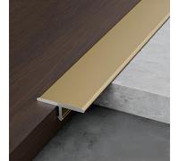 JXNVHJ Seuil De Porte Barre | 3 Pièce - Profilé De Transition | Bande de séparation en T en Alliage D'aluminium | Imperméable Et Facile À Nettoyer(Gold,10mm)