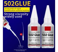 JXVX 1-5pcs 502 colle forte instantanément séchage rapide hydroacrylate adhésif cuir caoutchouc bois métal adhésif solide outil de colle liquide 502-5pcs-20ml