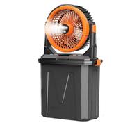 JXYQZD Ventilateur Brumisateur Portable pour Terrasse, Rechargeable 20 000 MAh, avec Télécommande, Réservoir de 9 L et Minuterie 2/4/8 H(Orange)