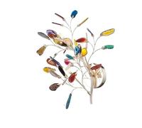 JYBNBBE Lampe murale rétro LED agate luminaires décoratifs d'intérieur hôtel salon lumières en laiton, éclairage pour chambre à coucher, lumière neutre 3 lumières