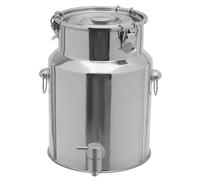 JYBNBBE Seau à lait en acier inoxydable avec robinet, boîte de transport de 35 l pour lait, vin, huile (capacité 28 l)