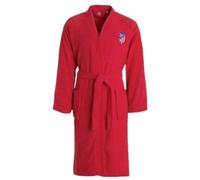 JYC CREATIVE Peignoir Atlético de Madrid avec Capuche - Robe de Chambre en Coton Doux, Idée Cadeau Football pour Hommes et Supporters, Taille XL, Coloris Rouge et Blanc