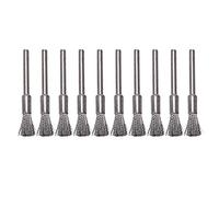 JYCCH 10 pieces en acier inoxydable Pinceau metallique pour 1/4 pouce (6 mm) # 532 avec 1/8 pouce (3mm) Queue pour et outil rotatif compatible