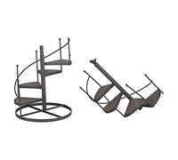 JYCRA Escalier en Colimaçon étagère à Plantes à Plusieurs Niveaux en Fer Forgé Présentoir à Plantes échelle Décorative Support de Jardinière pour Plantes D'intérieur et D'extérieur
