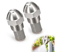 Jylen Buse Brumisateur 1/4 BSP Acier Inoxydable, 2 Pièces, 0,3 mm | Anti-Corrosion, Filtre Inox Intégré, Couverture 1-3 m, pour Jardin Terrasse Serre